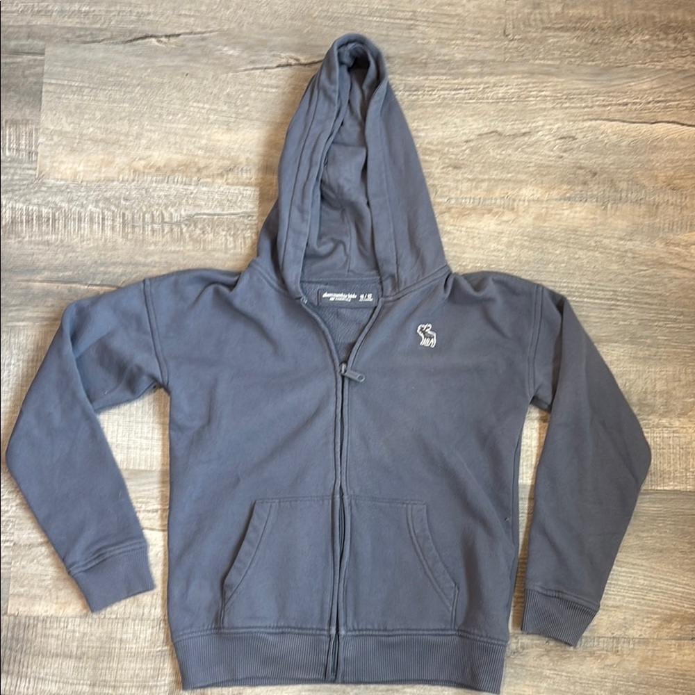 Abercrombie Kids Gray Zip-Up Sweatshirt Hoodie size 11/12 boys